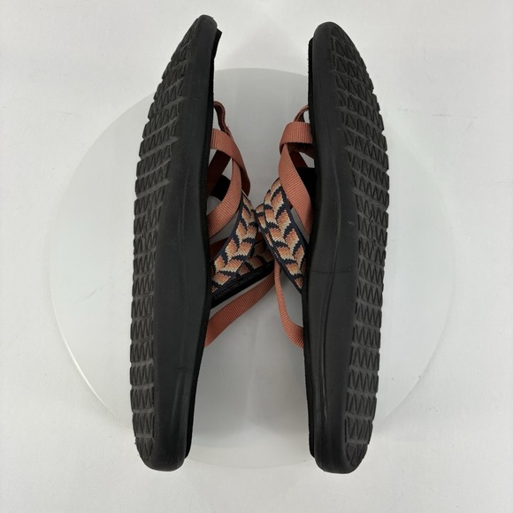 Teva‎ Voya Zillesa Womens Size 11 Strap Sandals Peach Blue Aztec Style 1117032 - Picture 5 of 9